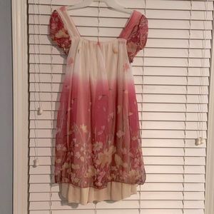 Floral pink dress